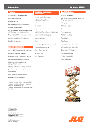 Verrijdbare schaarliften JLG 2630 ES