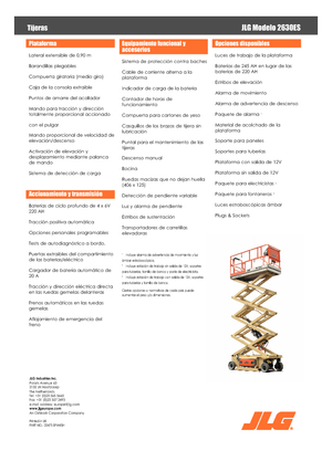 Verrijdbare schaarliften JLG 2630 ES