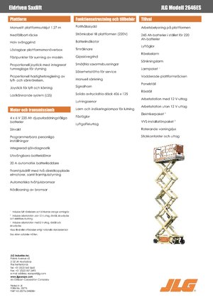 Verrijdbare schaarliften JLG 2646ES