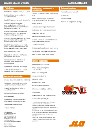 Knikarmhoogwerkers op wielen JLG 340AJ