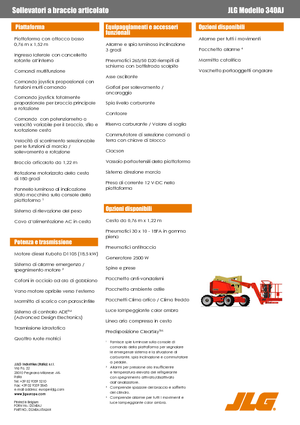 Knikarmhoogwerkers op wielen JLG 340AJ