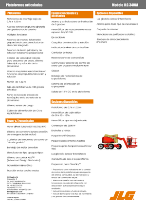 Knikarmhoogwerkers op wielen JLG 340AJ