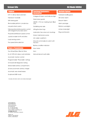 Verrijdbare schaarliften JLG 4069LE