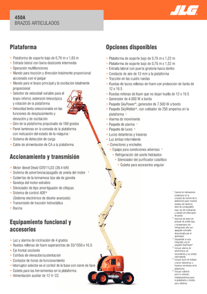 Knikarmhoogwerkers op wielen JLG 450A Serie II
