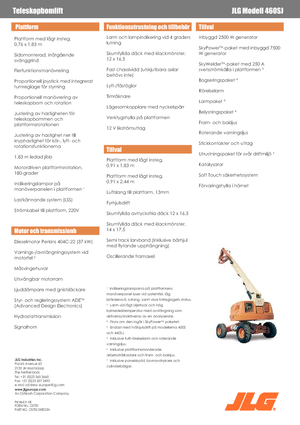 Telescoophoogwerkers op wielen JLG 460 SJ