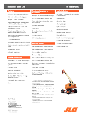 Telescoophoogwerkers op wielen JLG 460 SJ