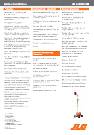 Knikarmhoogwerkers op wielen JLG 510 AJ