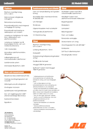 Knikarmhoogwerkers op wielen JLG 600AJ