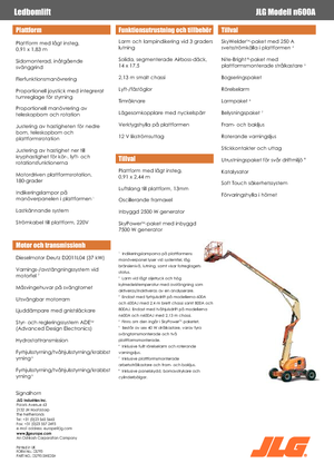 Knikarmhoogwerkers op wielen JLG 600AN