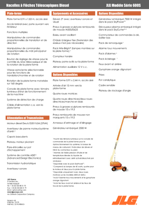 Telescoophoogwerkers op wielen JLG 600S