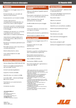 Telescoophoogwerkers op wielen JLG 600S