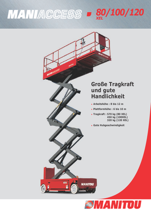 Verrijdbare schaarliften Manitou 120 XEL