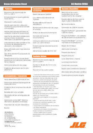 Knikarmhoogwerkers op wielen JLG 800AJ