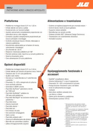 Knikarmhoogwerkers op wielen JLG 800AJ