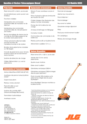 Telescoophoogwerkers op wielen JLG 800S