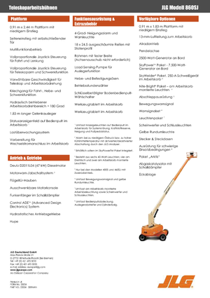 Telescoophoogwerkers op wielen JLG 860SJ