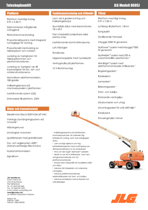 Telescoophoogwerkers op wielen JLG 860SJ