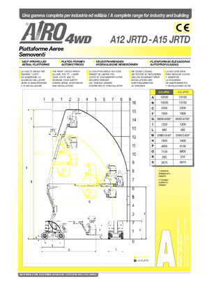 Knikarmhoogwerkers op wielen AIRO A 12 JRTD