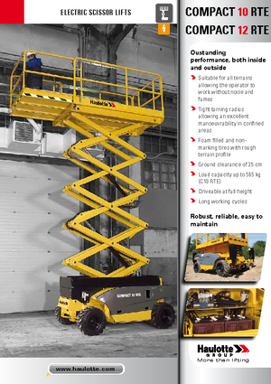 Verrijdbare schaarliften Haulotte Compact 10 RTE