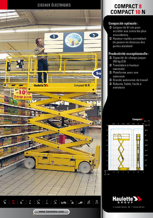 Verrijdbare schaarliften Haulotte Compact 8N
