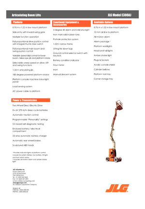 Knikarmhoogwerkers op wielen JLG E300AJ