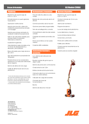 Knikarmhoogwerkers op wielen JLG E300AJ