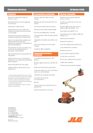 Knikarmhoogwerkers op wielen JLG E450A