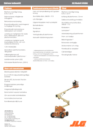 Knikarmhoogwerkers op wielen JLG E450AJ