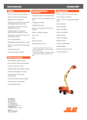 Telescoophoogwerkers op wielen JLG E600J
