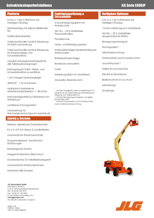 Telescoophoogwerkers op wielen JLG E600JP