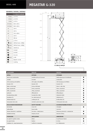Verrijdbare schaarliften Holland-Lift G 320 EL 30 4WD S/N