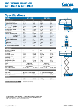 Verrijdbare schaarliften Genie GS-1532