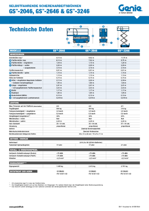 Verrijdbare schaarliften Genie GS-3246