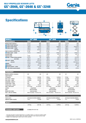 Verrijdbare schaarliften Genie GS-3246