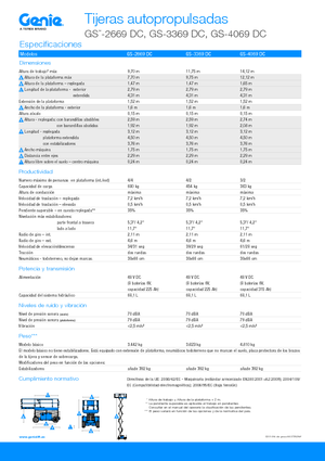 Verrijdbare schaarliften Genie GS-3369 DC
