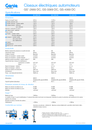 Verrijdbare schaarliften Genie GS-3369 DC