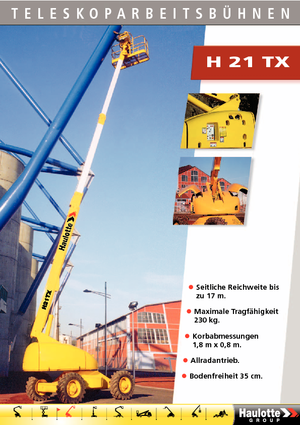 Telescoophoogwerkers op wielen Haulotte H 21 TX