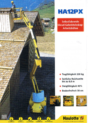 Knikarmhoogwerkers op wielen Haulotte HA 12 PX