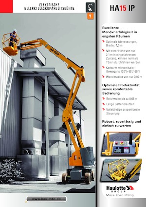 Knikarmhoogwerkers op wielen Haulotte HA15 IP