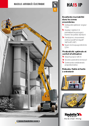 Knikarmhoogwerkers op wielen Haulotte HA15 IP