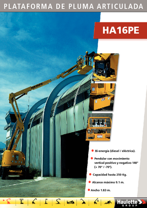 Knikarmhoogwerkers op wielen Haulotte HA 16 PE