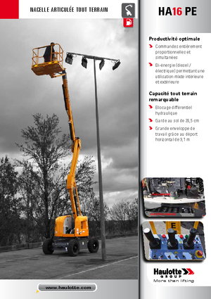 Knikarmhoogwerkers op wielen Haulotte HA 16 PE