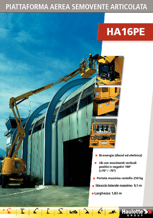 Knikarmhoogwerkers op wielen Haulotte HA 16 PE