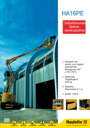 Knikarmhoogwerkers op wielen Haulotte HA 16 PE