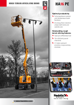 Knikarmhoogwerkers op wielen Haulotte HA 16 PE