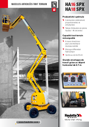 Knikarmhoogwerkers op wielen Haulotte HA 16 SPX