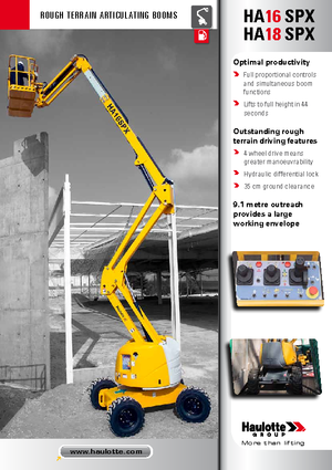 Knikarmhoogwerkers op wielen Haulotte HA 16 SPX