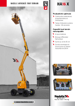 Knikarmhoogwerkers op wielen Haulotte HA 16 X