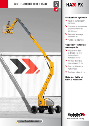 Knikarmhoogwerkers op wielen Haulotte HA 20 PX