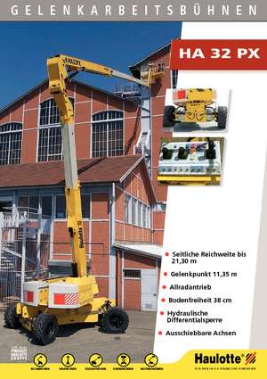 Knikarmhoogwerkers op wielen Haulotte HA 32 PX